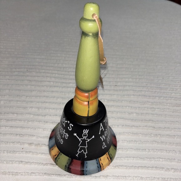 "A Teacher's Work lasts A Life Time" Inspired Tin Bell Multicolored‎ 9"x4.5" - Picture 2 of 9